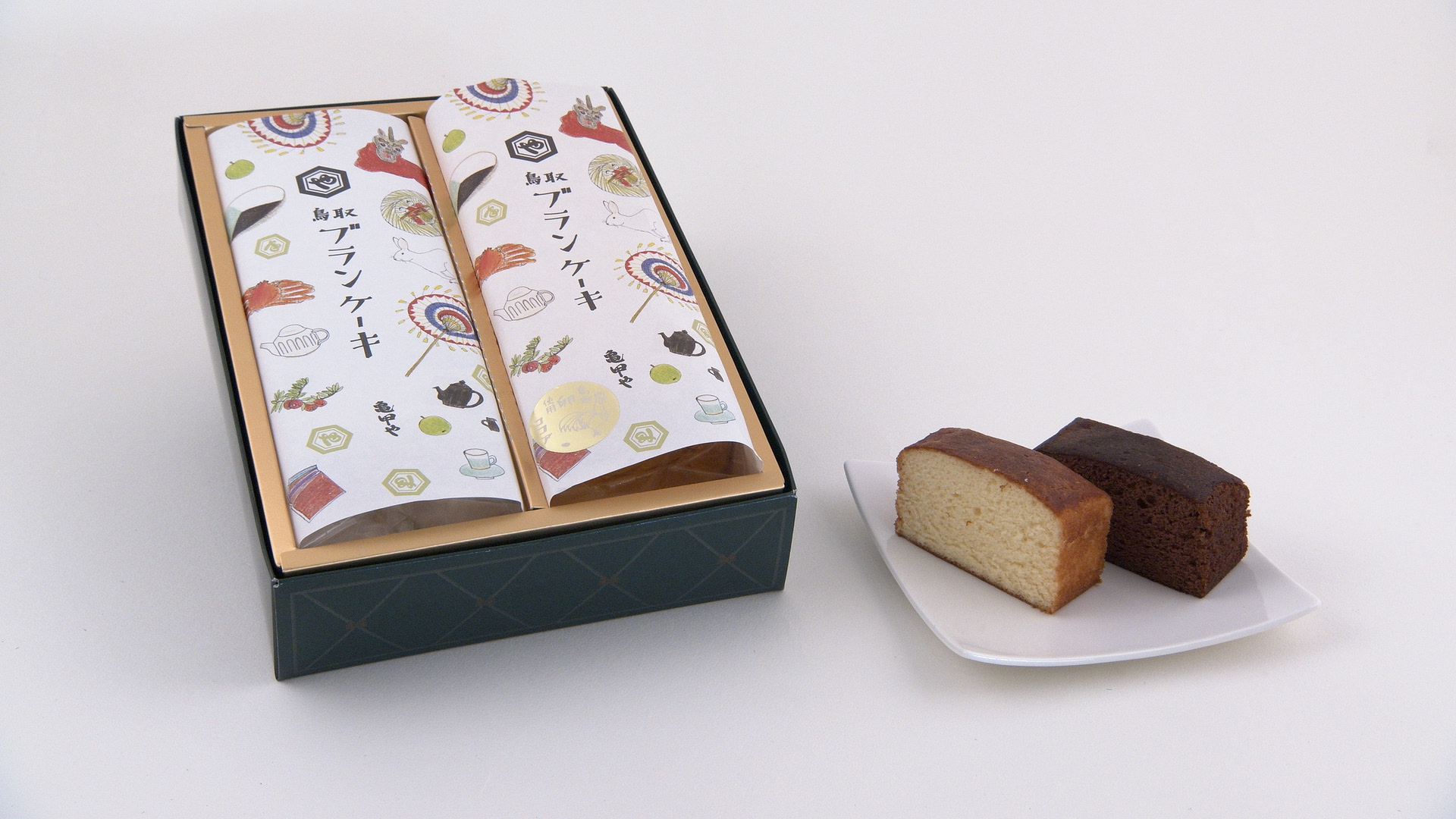 鳥取ブランケーキ(プレーン、ココア各1本)